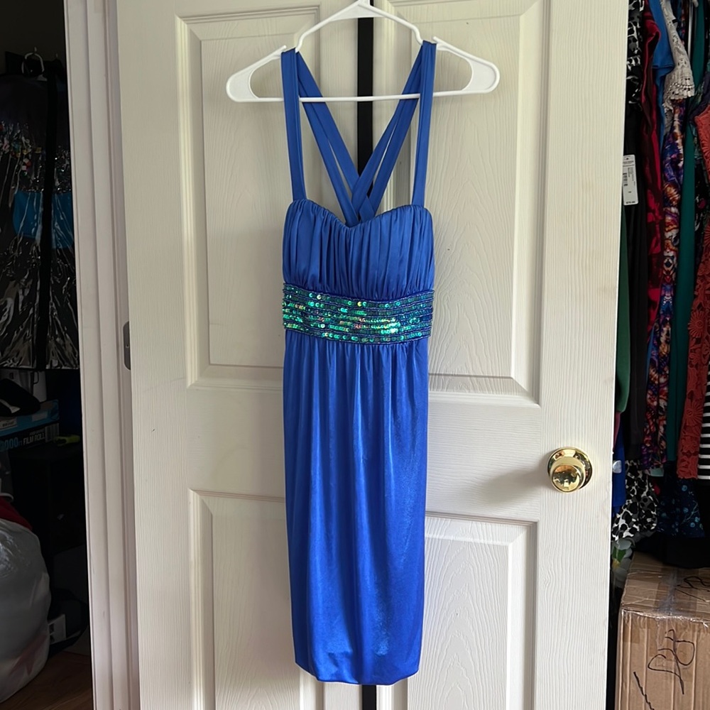 Blue Sequin dress